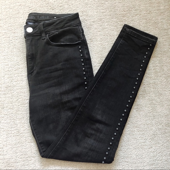 American Eagle Outfitters Denim - AE American Eagle Stud Black High Waisted Jegging